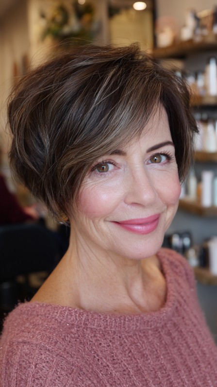 Softly Textured Pixie Bob with Subtle Highlights